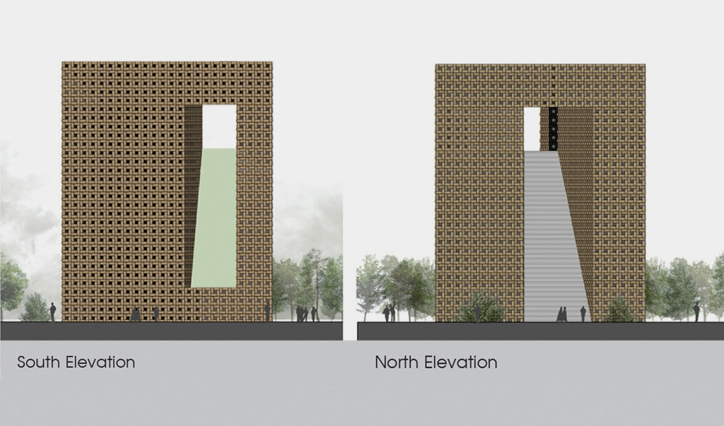 Main elevations as Architectural Document of Building of Engineering Organization, Iran
